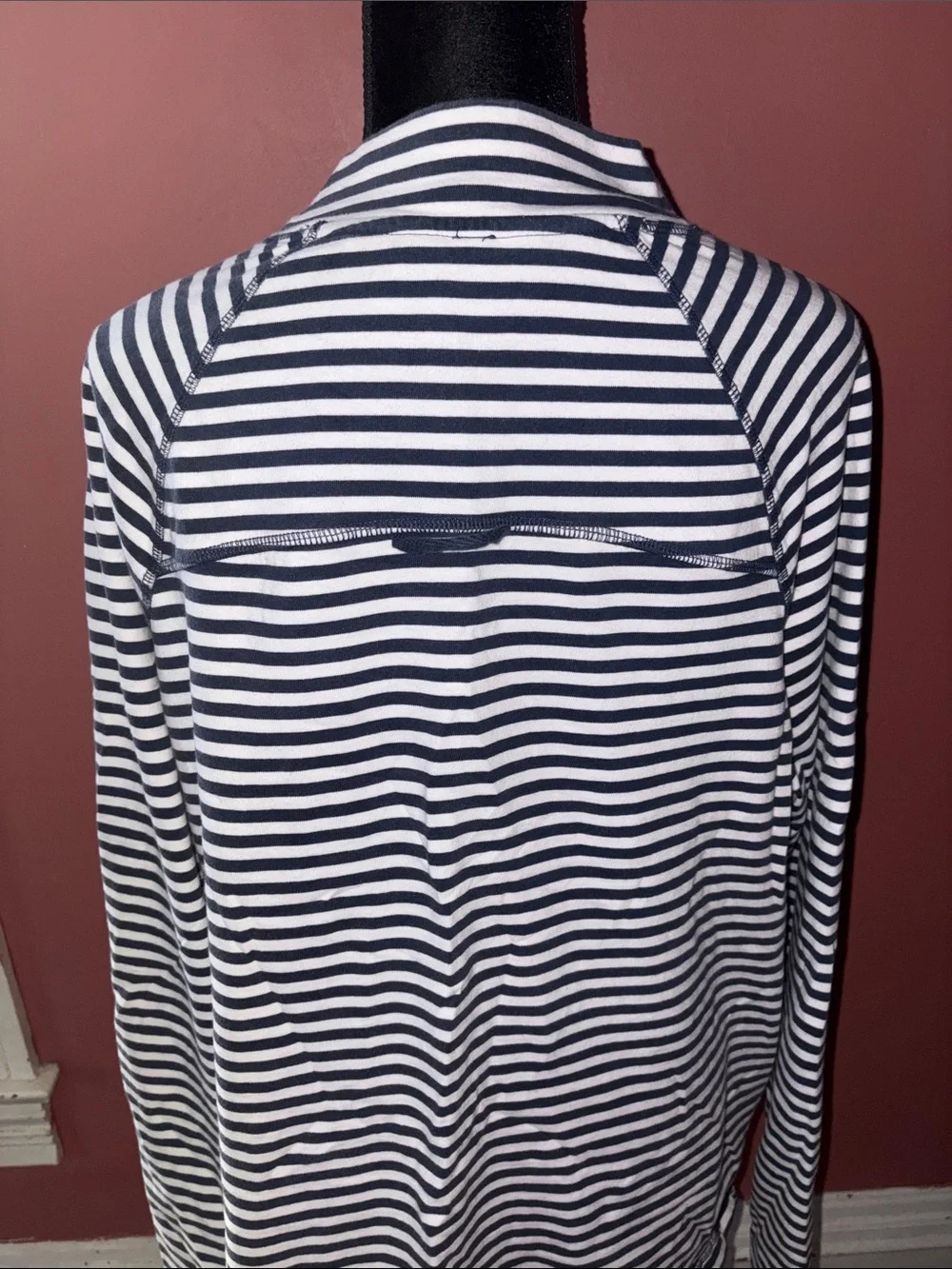 FP Movement by Free People Navy blue & White Striped Long-Sleeve Tee - Picture 2 of 2